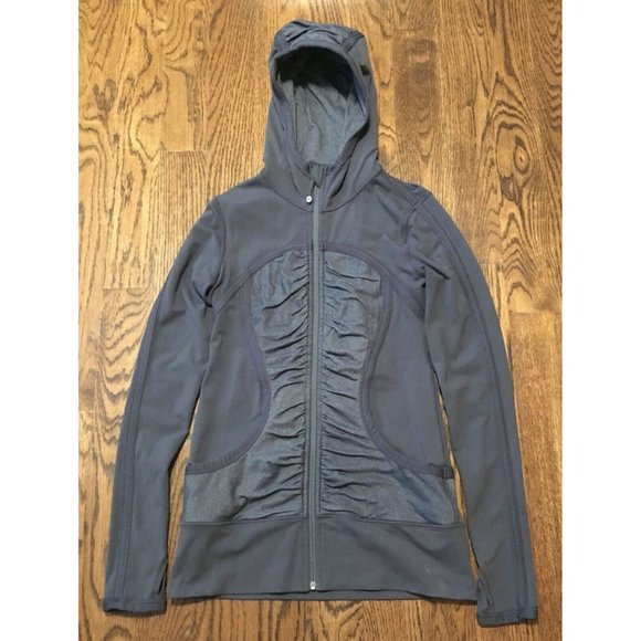 Lululemon Tops - Lululemon Scuba Hoodie Womens 6 Heather Gray Gathe